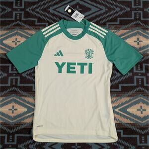Austin FC Jersey Cream Green Armadillo Youth Large Adult Small NWT Rare Color